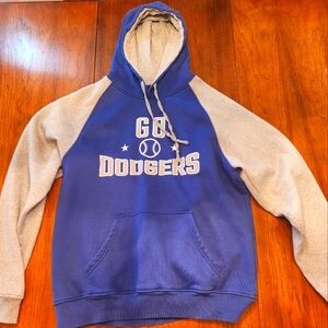 LA Dodgers Blue and Gray Hoodie